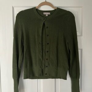 J.Crew Army Green Cardigan
